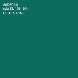 #0D6C60 - Blue Stone Color Image