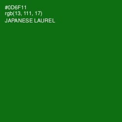 #0D6F11 - Japanese Laurel Color Image