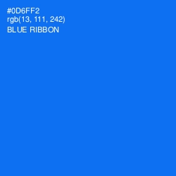 #0D6FF2 - Blue Ribbon Color Image