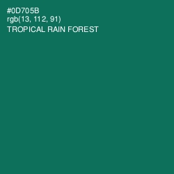 #0D705B - Tropical Rain Forest Color Image