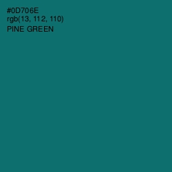 #0D706E - Pine Green Color Image