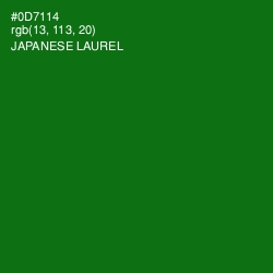 #0D7114 - Japanese Laurel Color Image