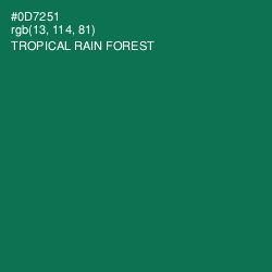 #0D7251 - Tropical Rain Forest Color Image