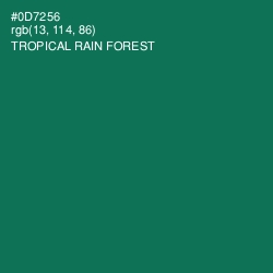 #0D7256 - Tropical Rain Forest Color Image