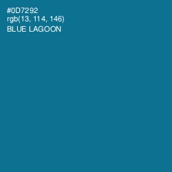 #0D7292 - Blue Lagoon Color Image