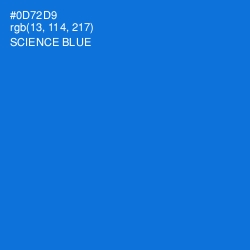 #0D72D9 - Science Blue Color Image
