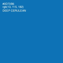 #0D73B6 - Deep Cerulean Color Image