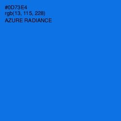 #0D73E4 - Azure Radiance Color Image