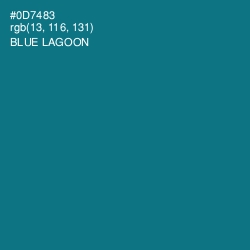 #0D7483 - Blue Lagoon Color Image