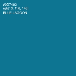 #0D7492 - Blue Lagoon Color Image