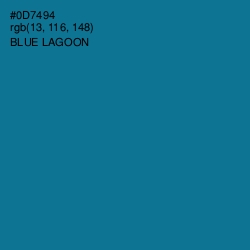 #0D7494 - Blue Lagoon Color Image