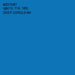 #0D74B7 - Deep Cerulean Color Image