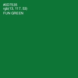 #0D7535 - Fun Green Color Image