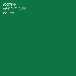 #0D7544 - Salem Color Image