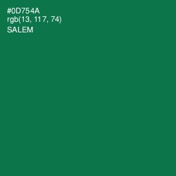 #0D754A - Salem Color Image