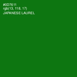 #0D7611 - Japanese Laurel Color Image