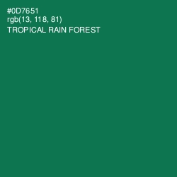 #0D7651 - Tropical Rain Forest Color Image