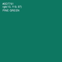#0D7761 - Pine Green Color Image