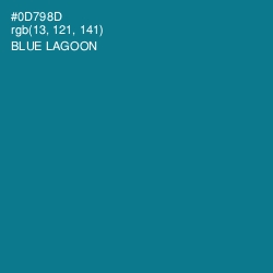 #0D798D - Blue Lagoon Color Image