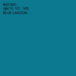 #0D7991 - Blue Lagoon Color Image