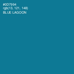 #0D7994 - Blue Lagoon Color Image