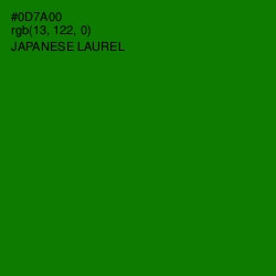 #0D7A00 - Japanese Laurel Color Image