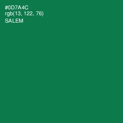 #0D7A4C - Salem Color Image