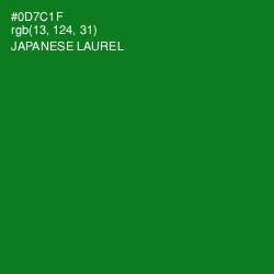 #0D7C1F - Japanese Laurel Color Image