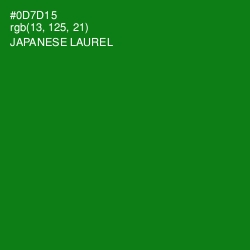 #0D7D15 - Japanese Laurel Color Image