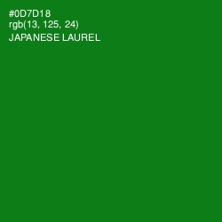 #0D7D18 - Japanese Laurel Color Image