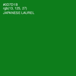 #0D7D1B - Japanese Laurel Color Image