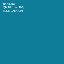 #0D7D9A - Blue Lagoon Color Image