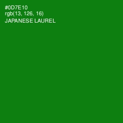 #0D7E10 - Japanese Laurel Color Image