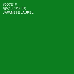 #0D7E1F - Japanese Laurel Color Image