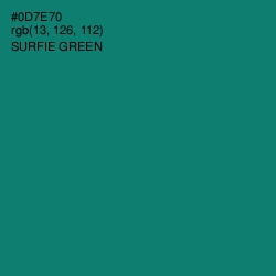 #0D7E70 - Surfie Green Color Image