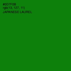 #0D7F0B - Japanese Laurel Color Image