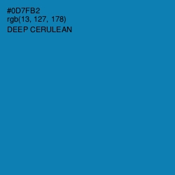 #0D7FB2 - Deep Cerulean Color Image