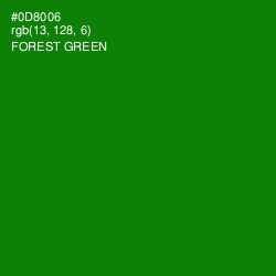 #0D8006 - Forest Green Color Image