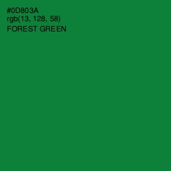 #0D803A - Forest Green Color Image