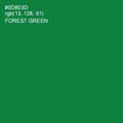 #0D803D - Forest Green Color Image