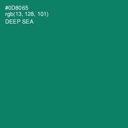 #0D8065 - Deep Sea Color Image