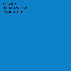 #0D80CA - Pacific Blue Color Image