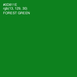 #0D811E - Forest Green Color Image