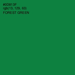 #0D813F - Forest Green Color Image