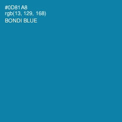 #0D81A8 - Bondi Blue Color Image