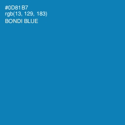 #0D81B7 - Bondi Blue Color Image