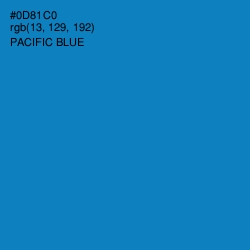 #0D81C0 - Pacific Blue Color Image