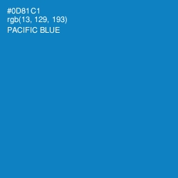 #0D81C1 - Pacific Blue Color Image