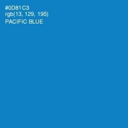 #0D81C3 - Pacific Blue Color Image