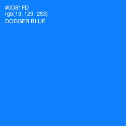 #0D81FD - Dodger Blue Color Image
